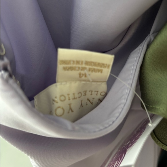 NEW - JENNY YOO - JENNA SQUARE NECK DRESS - LILAC MIST - SIZE 14 - Picture 7 of 7